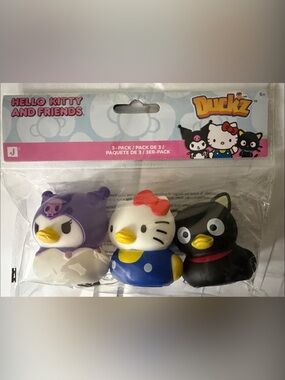 3-pack Hello Kitty and friends ducks rubber    Ducks kuromi Hello Kitty chococat